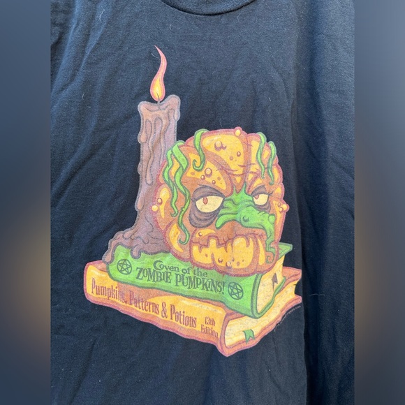 Zombie Pumpkin Graphic T- Shirt - Picture 2 of 4